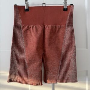 Fabletics Bike Shorts (Rust | Gray | S)
